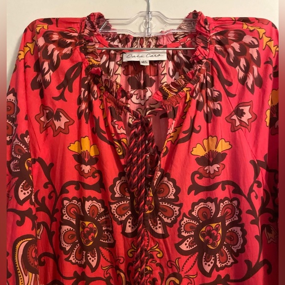 Cara Cara Grazia Maxi Dress In Peacock Watermelon Size M/L - Picture 5 of 15